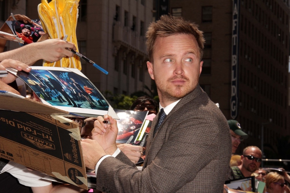 aaron,paul,at,the,bryan,cranston,star,on,the,hollywood