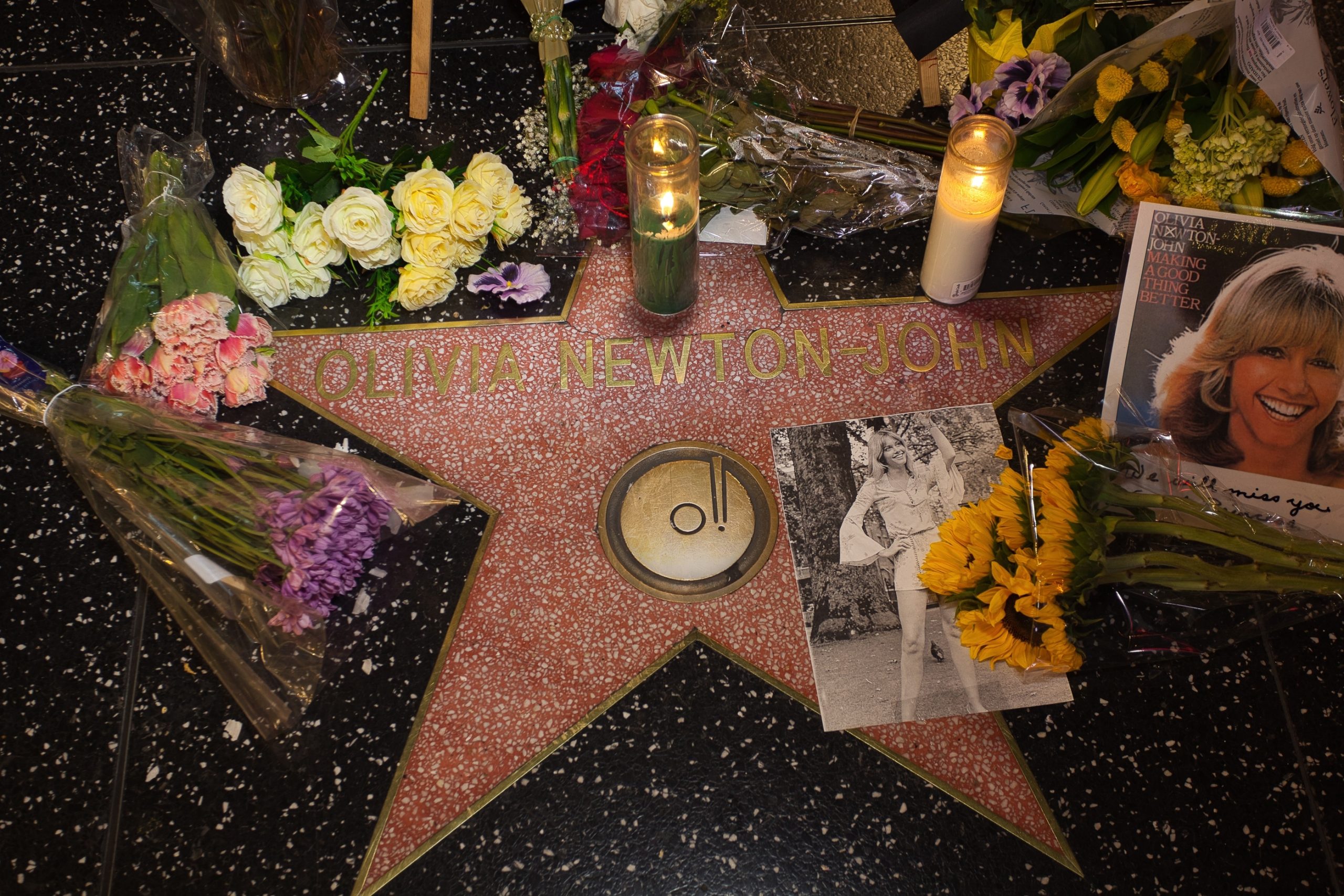 los,angeles, ,august,8,,2022:,olivia,newton john's,star,on
