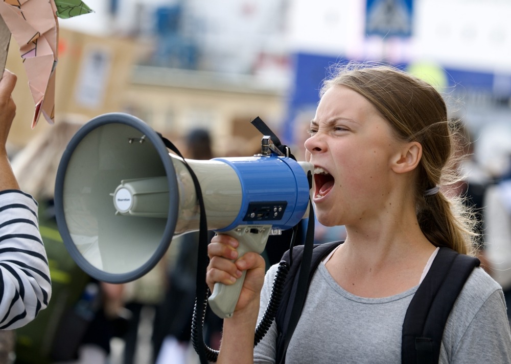 stockholm,,sweden, ,september,22,,2023:,activist,greta,thunberg,demonstrating