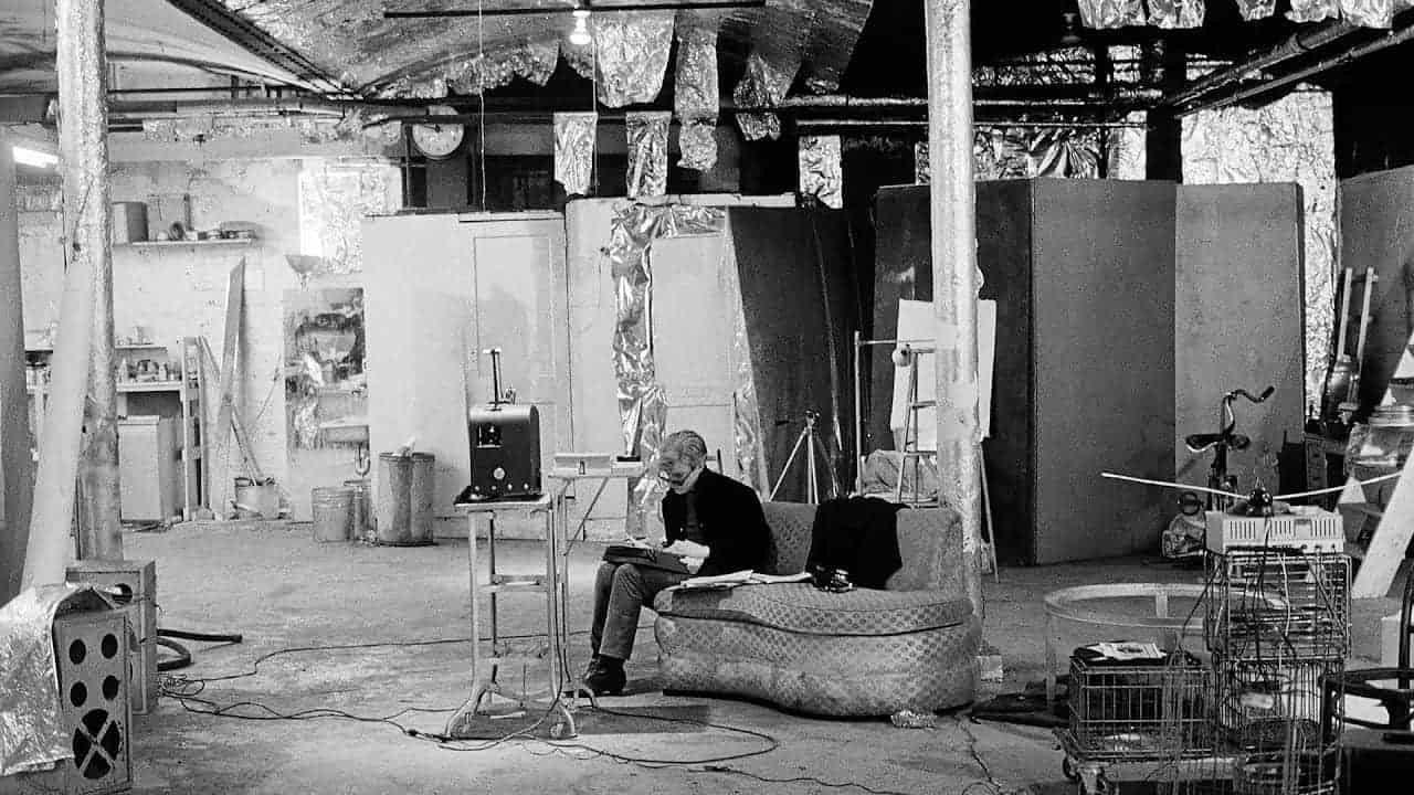 Andy Warhol and his superstars at The Factory studio in New York