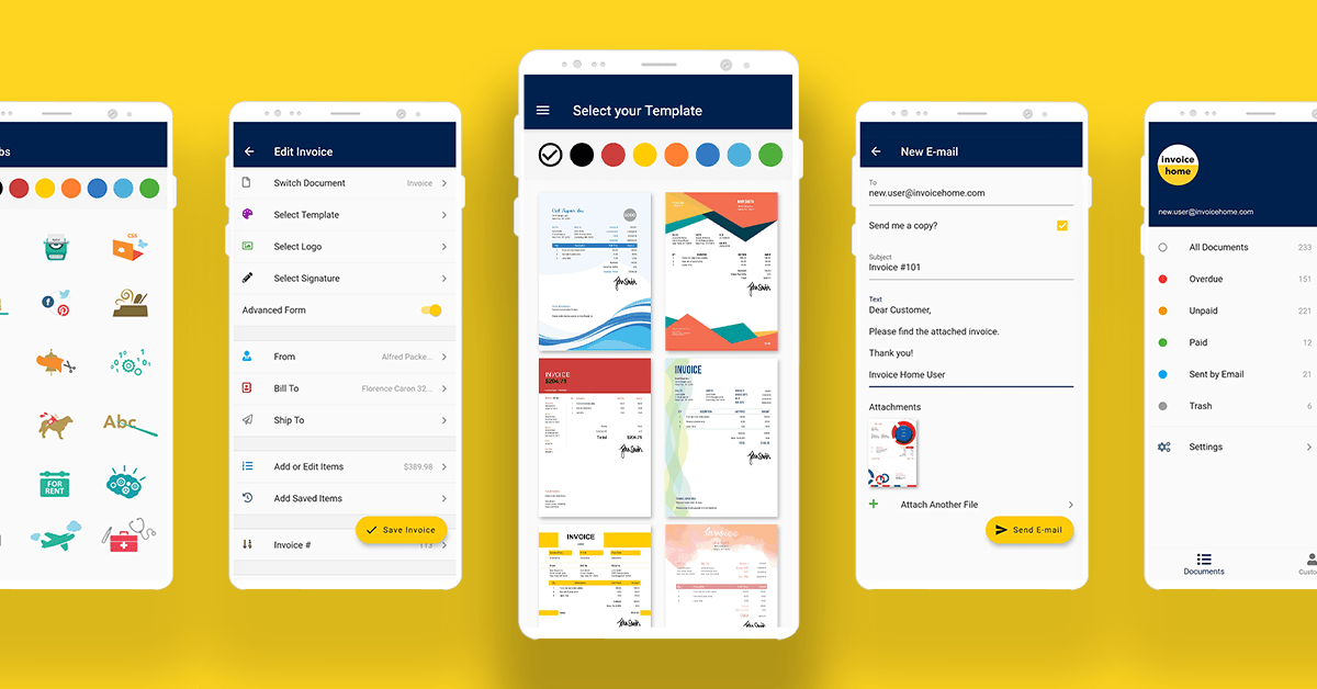 invoice home mobile
