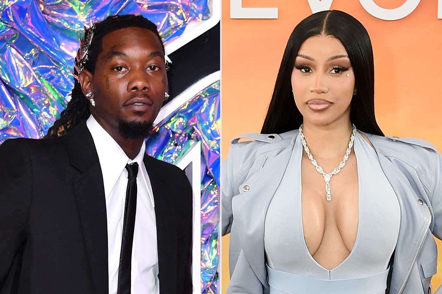 Side-by-side image of Cardi B and Offset, highlighting their past relationship and high-profile public appearances.