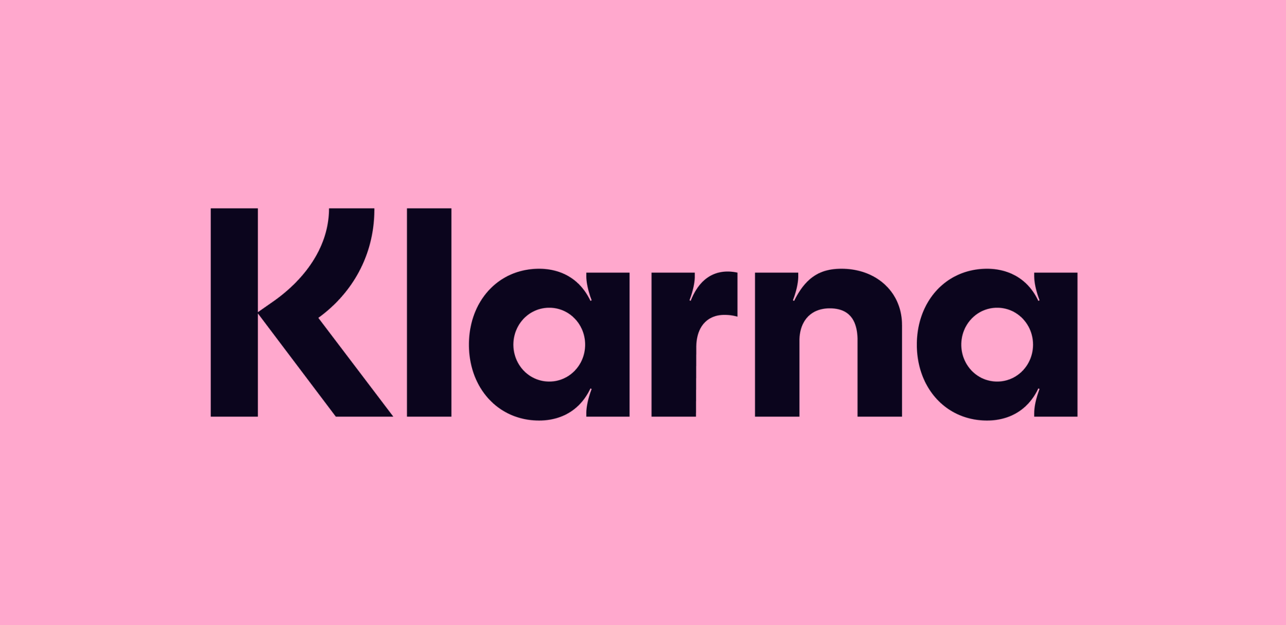 Pink Klarna logo, representing the Swedish fintech company.