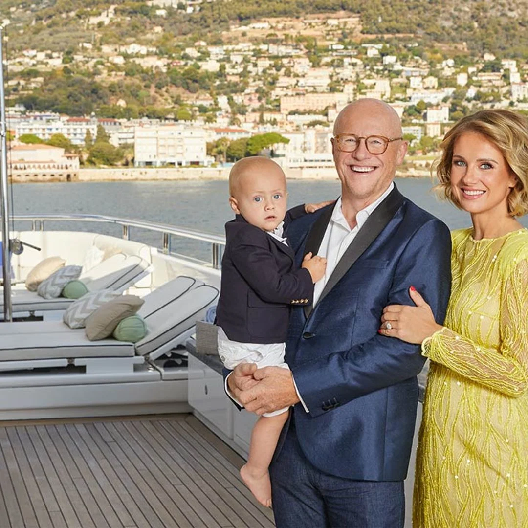 John Caudwell with his wife and child enjoying time together on their superyacht.