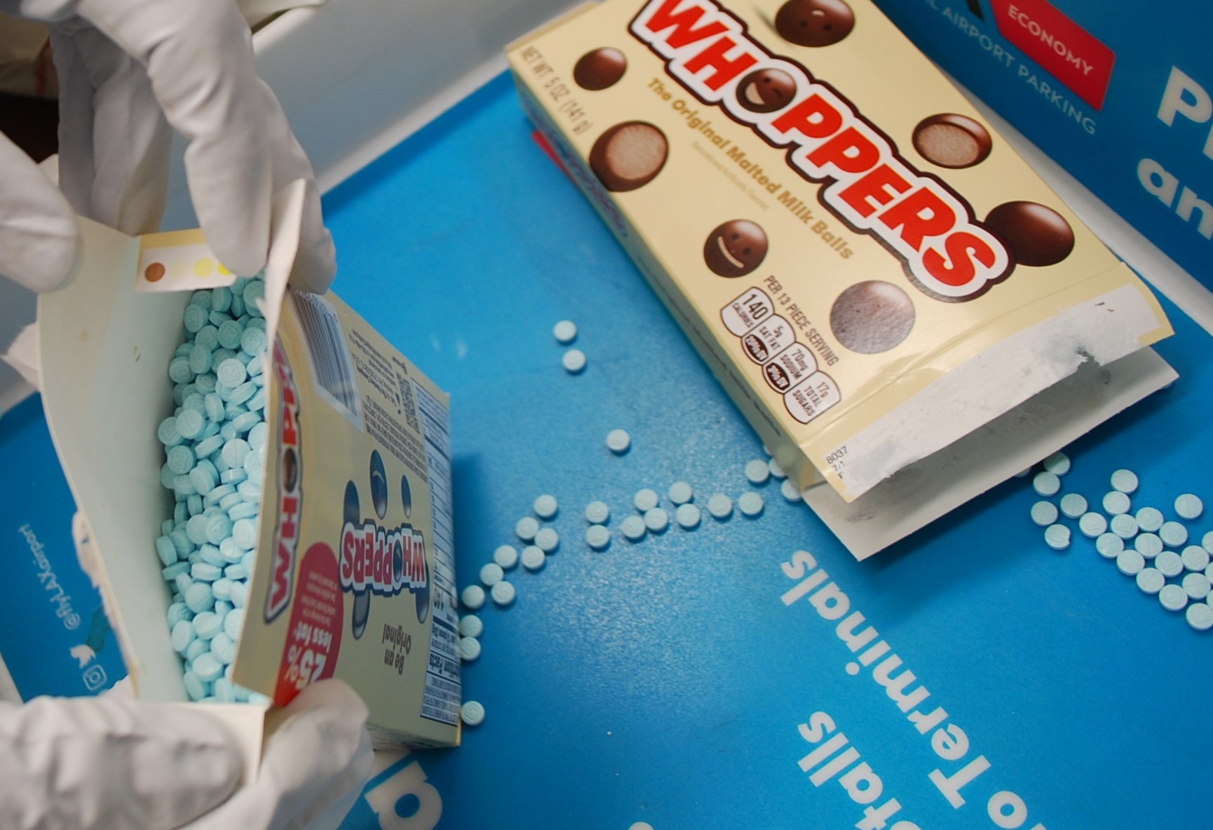 Thousands of fentanyl pills discovered hidden inside children’s chocolate boxes.