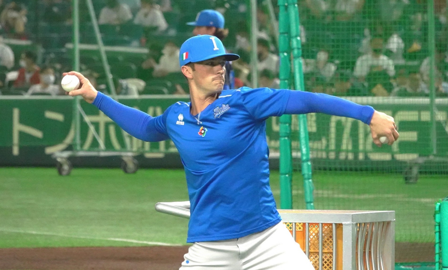 Blake Butera pitching a baseball during a game