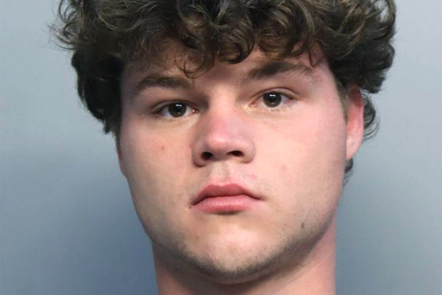 Mugshot of YouTuber Jack Doherty following his arrest in Miami, showing him facing the camera.