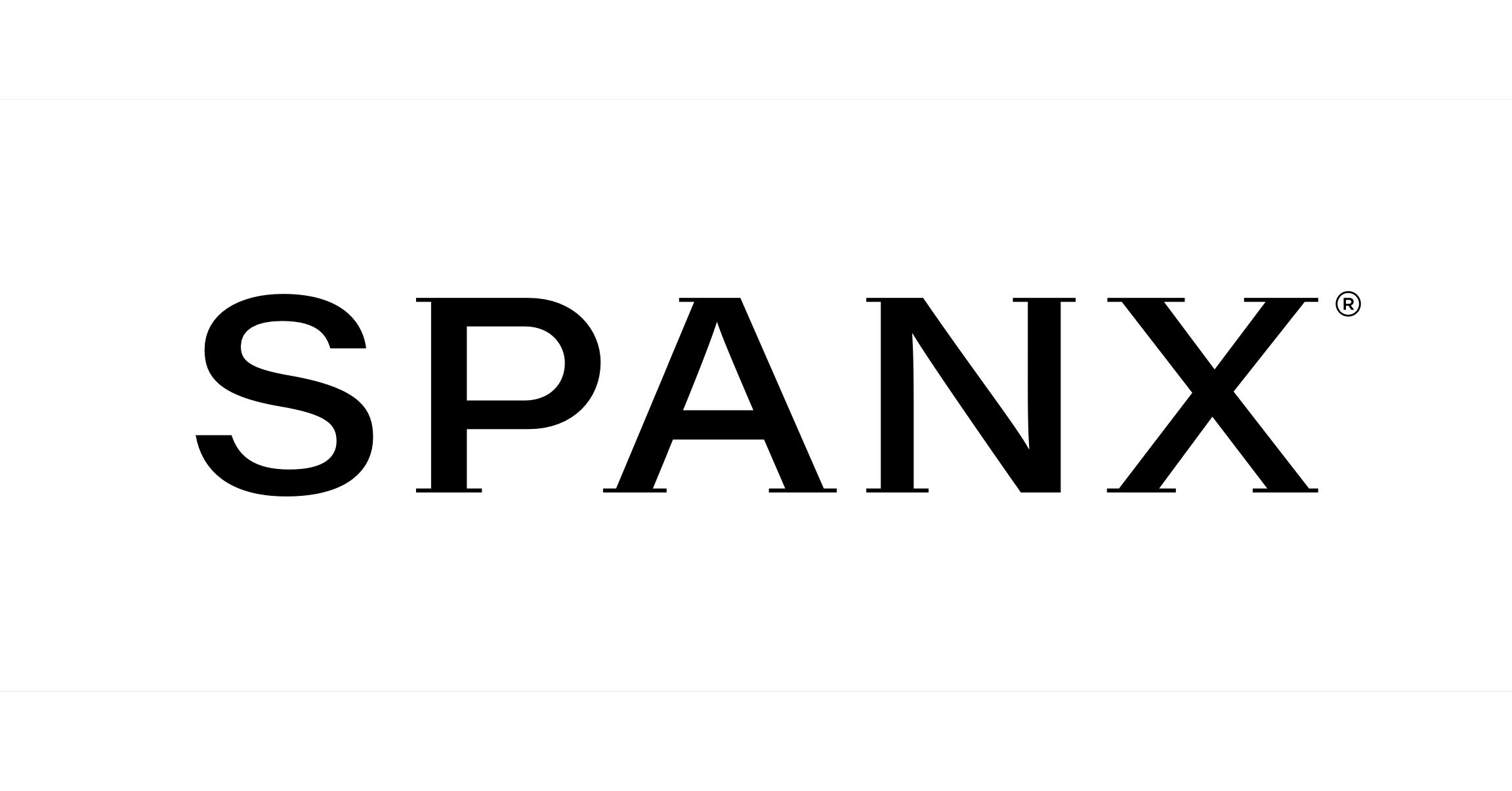 The Spanx logo, representing the billion-dollar shapewear brand founded by Sara Blakely, a company that revolutionized the fashion industry.