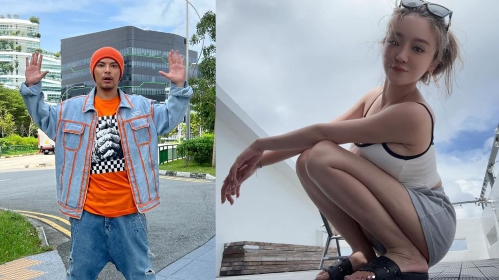 Split image showing Namewee on one side and Iris Hsieh on the other, highlighting their connection before her death.