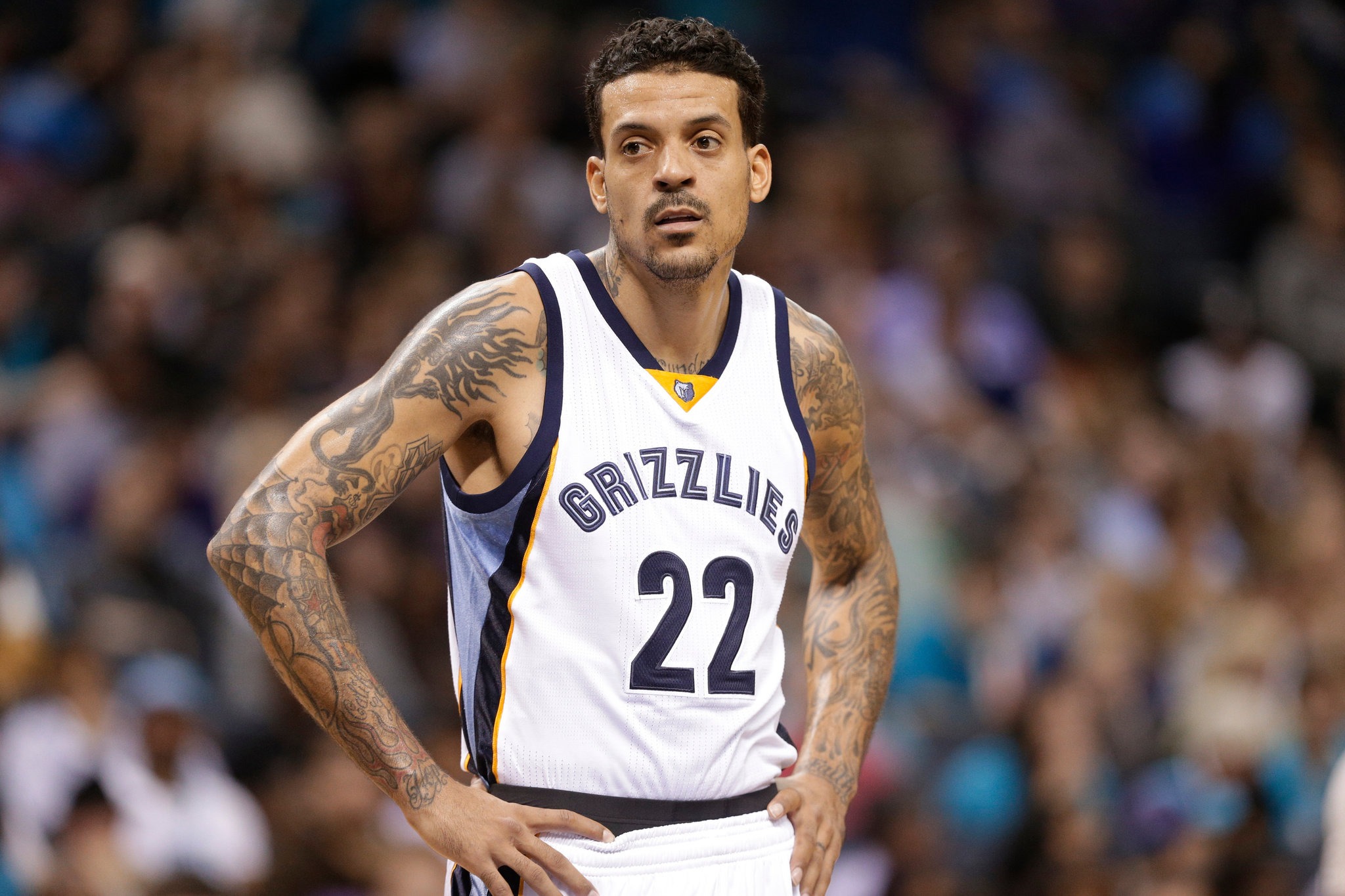Matt Barnes in action on the court during his Memphis Grizzlies days, mid-dribble and focused on making a play.