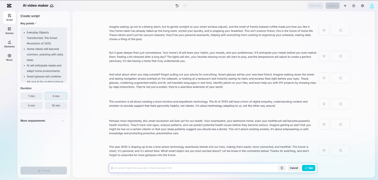 Diologue Script for Capcut