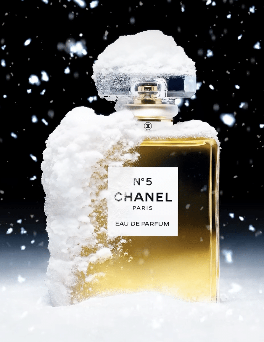 Chanel No5 Limited Edition 250ml perfume bottle, elegantly presented with its iconic rectangular glass and gold-accented cap.