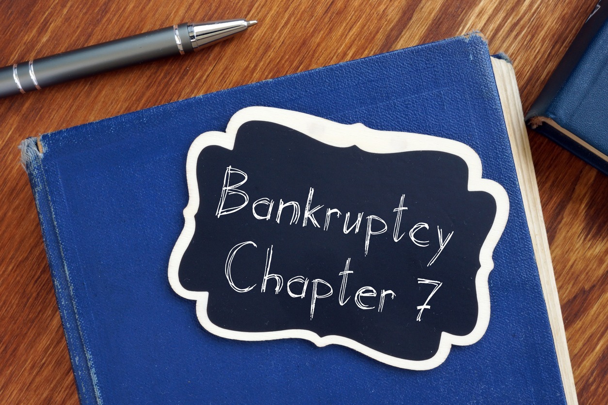 bankruptcy chapter 7 is shown on the conceptual business photo