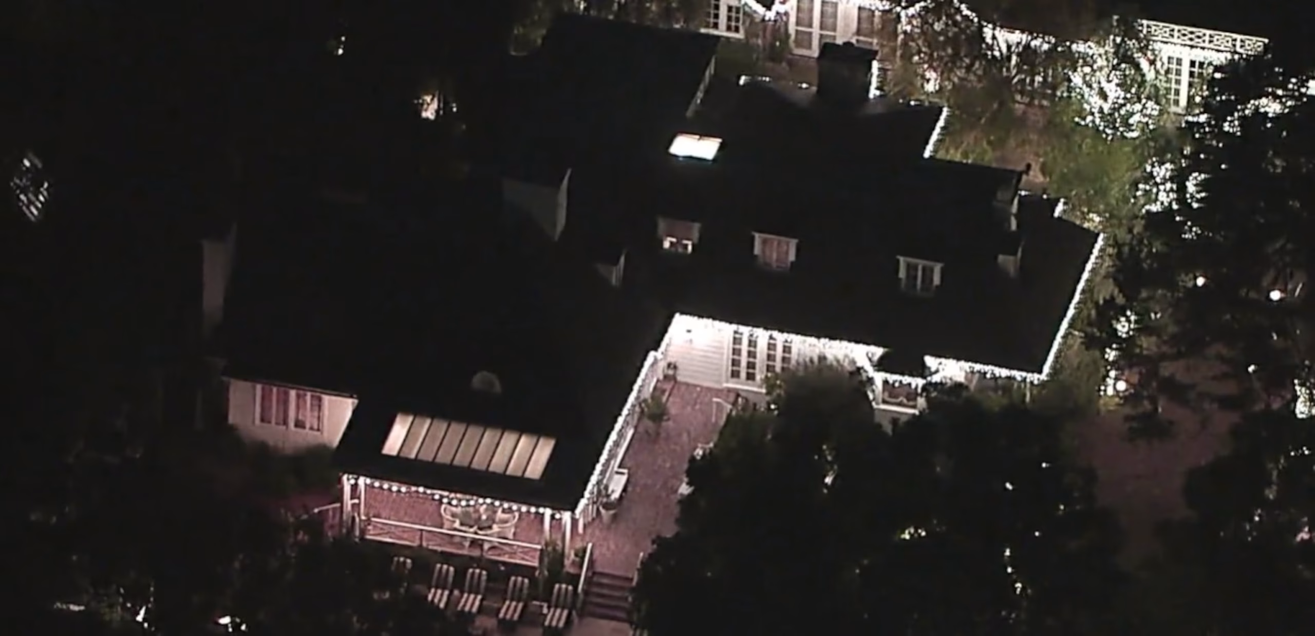 Rob Reiner's Brentwood Mansion From The Sky
