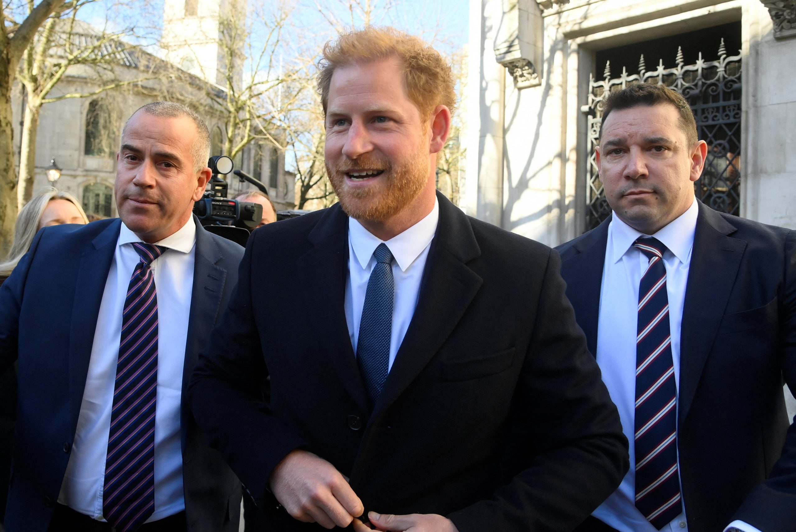 Prince Harry arrives at the High Court in London as his lawsuit against the Daily Mail’s publisher begins