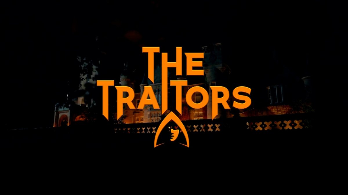 The Traitors logo used for the BBC reality series, featuring the show’s title in bold gothic-style lettering.