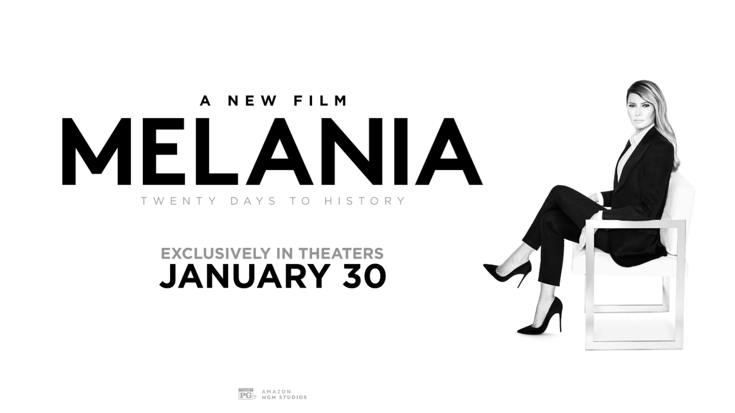 Official poster for Melania Trump’s Amazon MGM documentary, showcasing her upcoming 2026 theatrical premiere.