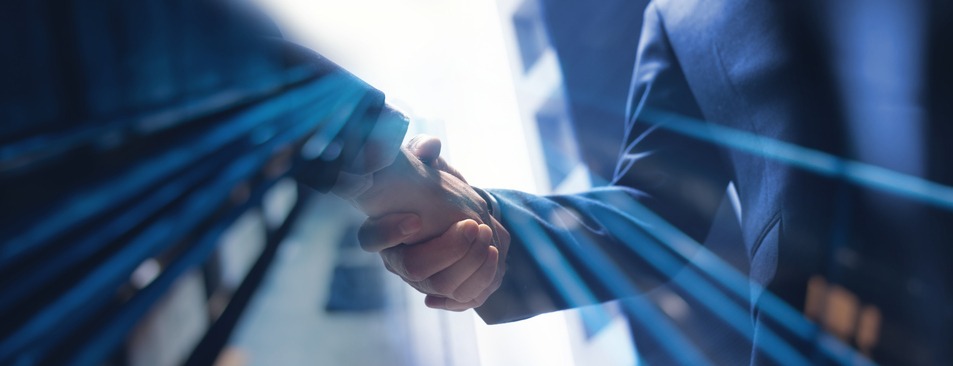 businessmen making handshake with partner, greeting, dealing, merger and acquisition, business cooperation concept, for business, finance and investment background, teamwork and successful business