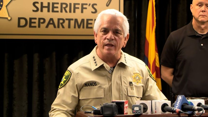 Pima County Sheriff Chris Nanos speaks during a press briefing about the disappearance of Nancy Guthrie.