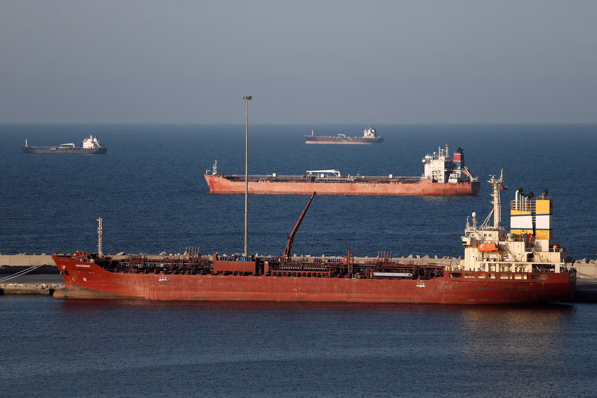 Oil tanker near the Strait of Hormuz as rising oil prices fuel inflation fears during the Iran conflict