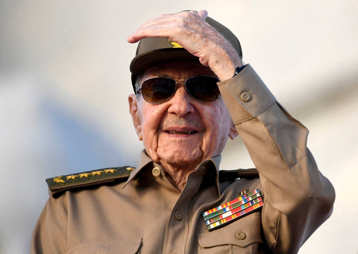 Raúl Castro during a military-era public appearance amid renewed US legal action over the 1996 plane shootdown case