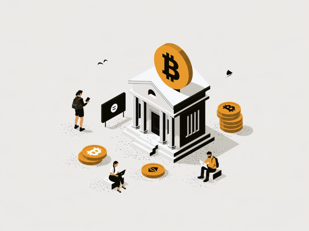 coins concept image with a bank