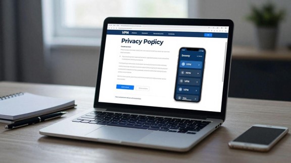vpn screen on a laptop